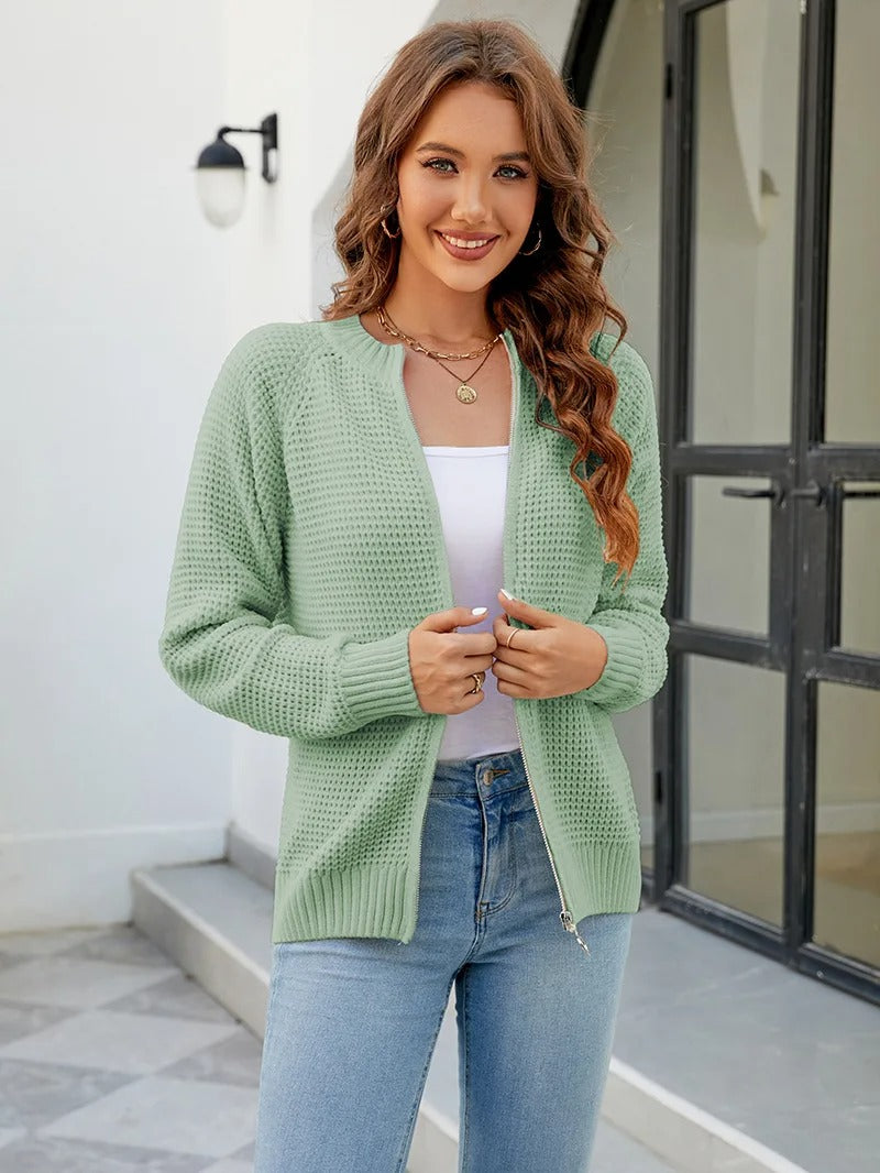CATHY - WAFFLE CARDIGAN