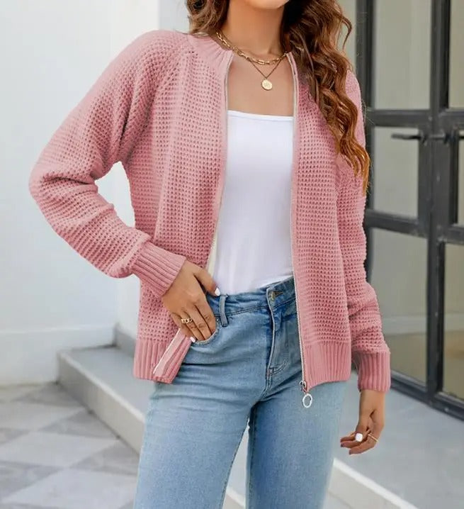 CATHY - WAFFLE CARDIGAN