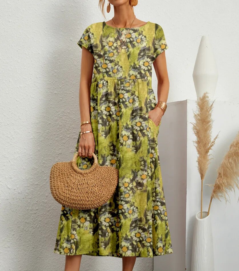 Sunshine | Ethereal Tummy Covering Floral Dres