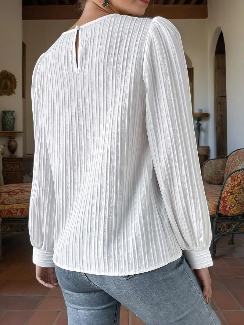Finley | Pleated Long-sleeve Blouse