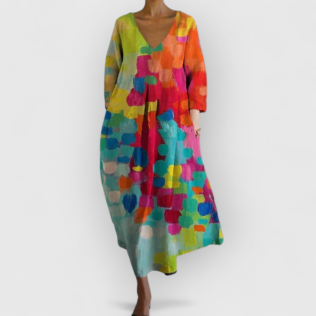 Zahra | Color Splash Maxi Dress