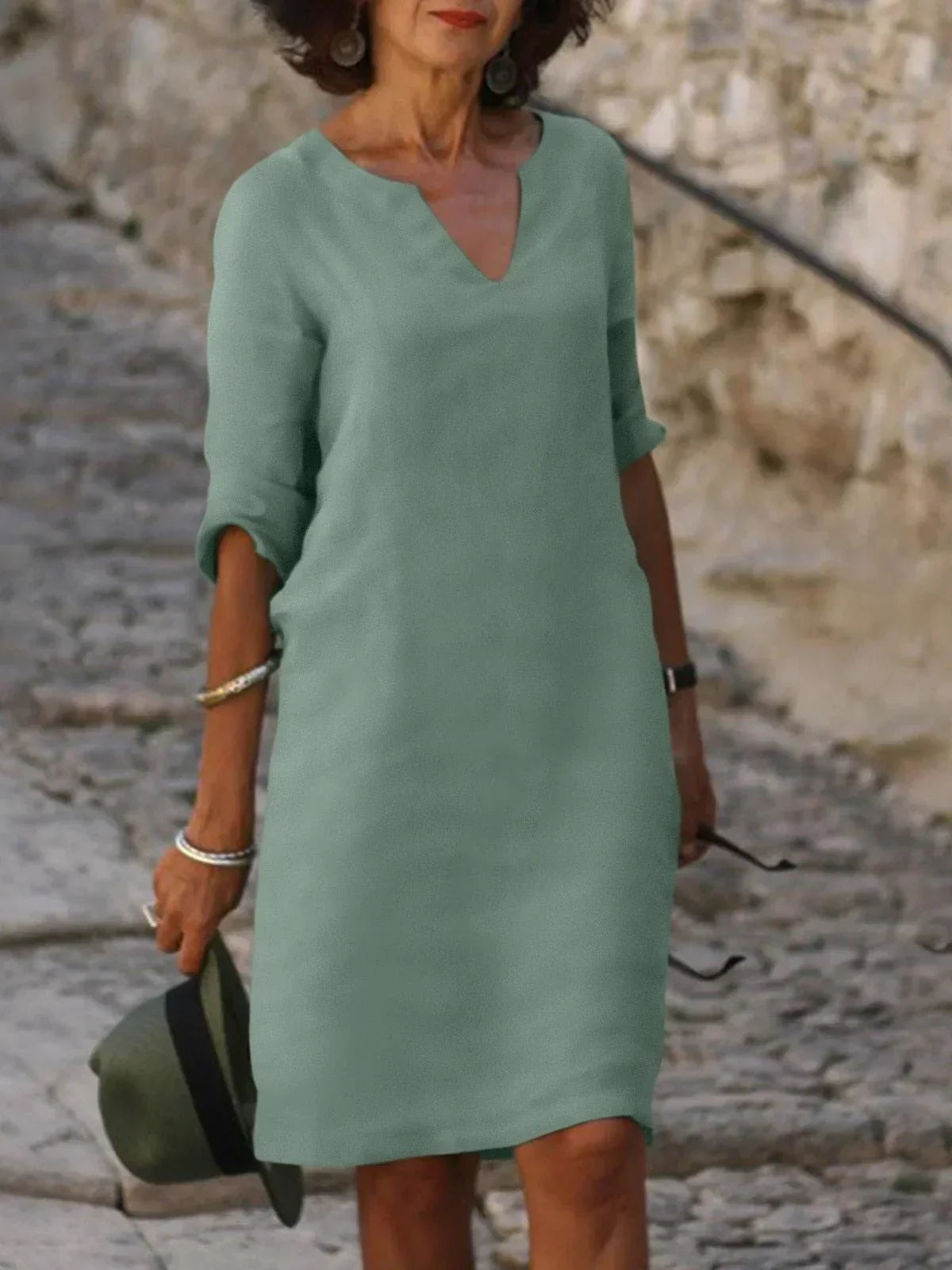 Jade | Elegant Dress with V-Neckline