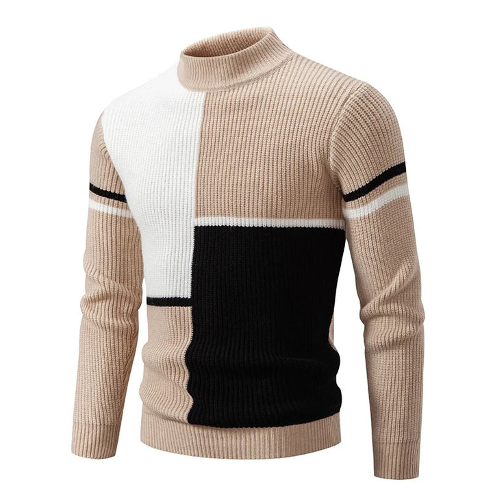 MARLO | KNITTED SWEATER WITH A STAND-UP COLLAR